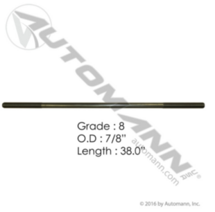 Automann 7/8in X 38in GR8 Threaded Rod