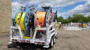 4,000 lbs 22,000 ft of 7/16" rope Four Drum Puller