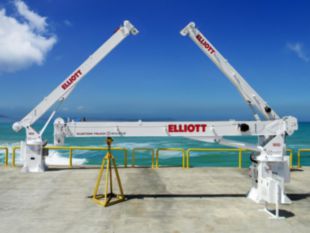 Elliott 1860DM 18-ton Pedestal Mount Crane