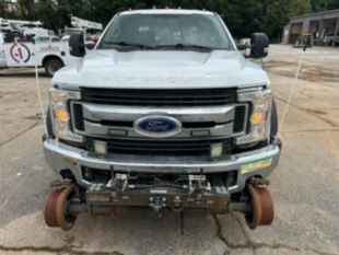 2018 Ford F-550 4x2 Powerstroke Diesel "Rail Gear Equipped" Flatbed Truck