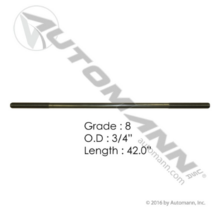 Automann 3/4in X 42in GR8 Threaded Rod