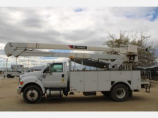 2012 Ford F-750 Diesel 4x2 Terex TC-55 Material Handler Bucket Truck