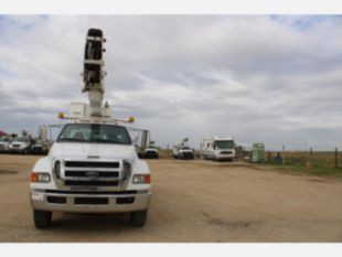 2012 Ford F-750 Diesel 4x2 Terex TC-55 Material Handler Bucket Truck