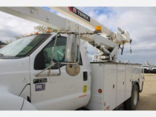 2012 Ford F-750 Diesel 4x2 Terex TC-55 Material Handler Bucket Truck
