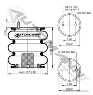 Automann Air Spring Triple Convoluted