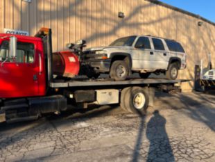 2001 IHC 4700 Diesel 4x4 Roll Back Wrecker Truck