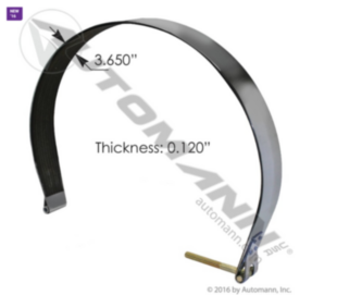 Automann Fuel Tank Strap Polished Peterbilt