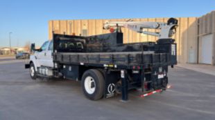 2018 Ford F-750 4x2 Hi-Rail Flatbed Service Truck With Crane