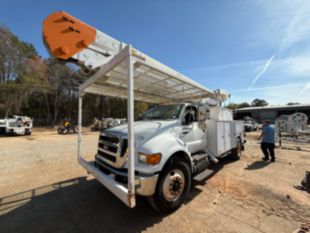 2011 Ford F-750 Diesel 4x2 Terex TC-55 Material Handler Bucket Truck