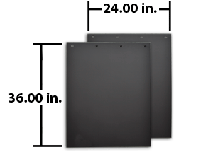 MUDFLAP 3/16"X24"X36" BLACK