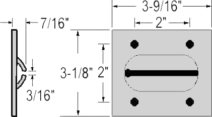 CLIP 2" X 4", CROSSMEMBER